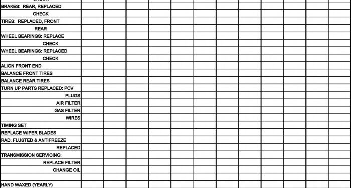 Fleet Maintenance Plan Template